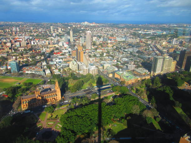 Aerial View of Sydney, Australia from Sydney Tower Eye stock photo