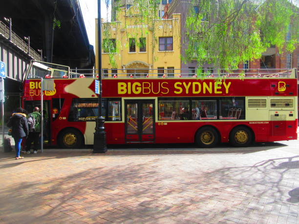 Big Bus Sydney Tour in Circular Quay stock photo