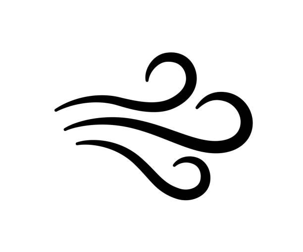 Hand drawn wind air flow icon. Free breath symbol. Fresh air flow sign. Doodle wind blow icons. Weather symbol. Climate design element. Vector illustration isolated on white background Hand drawn wind air flow icon. Free breath symbol. Fresh air flow sign. Doodle wind blow icons. Weather symbol. Climate design element. Vector illustration isolated on white background. breath vapor stock illustrations