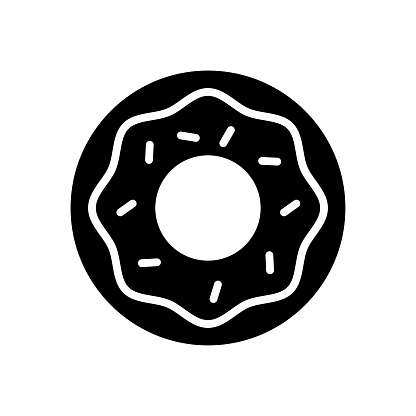 donut icon vector design template in white background