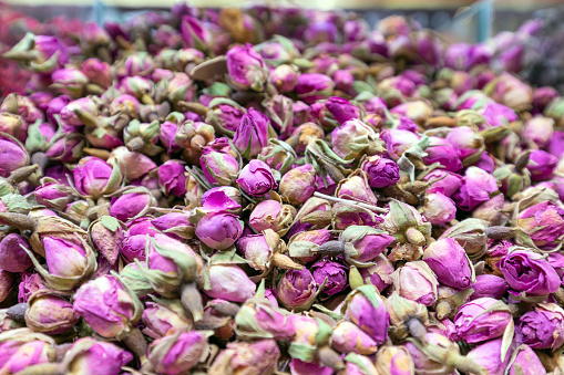 Rose Tea Leaves At Grand Bazaar In Istanbul, Turkey