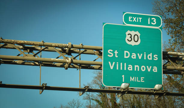 istock St. David's and Villanova Highway Sign 1444848272