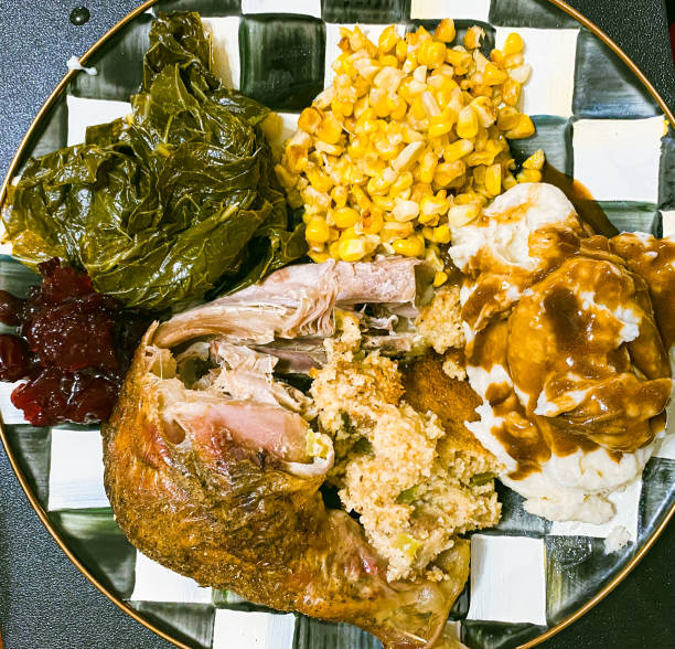 istock Holiday food plated; flat lay. 1444852456