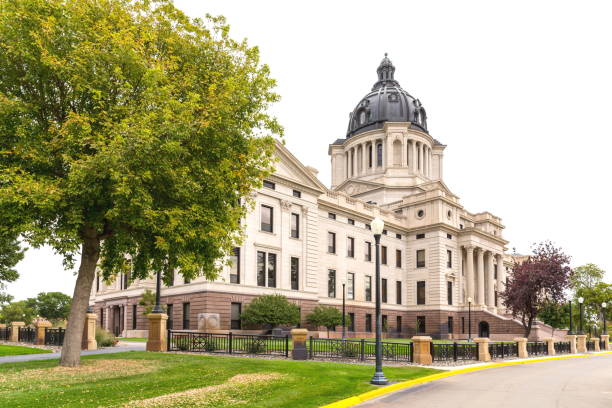 사우스다코다 주 카피톨 미흡함 - south dakota pierre state capitol building usa 뉴스 사진 이미지