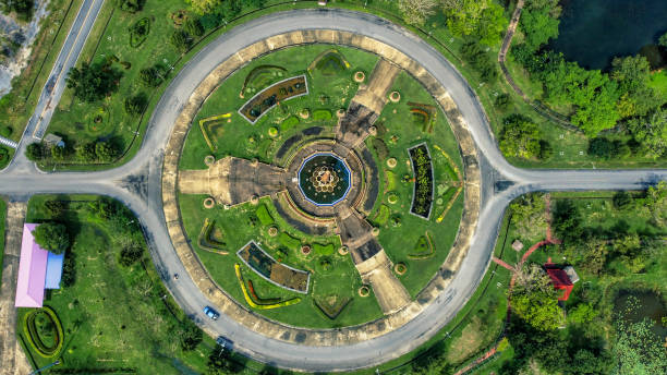 istock a two-way intersection that is amazing.Fantastic Round  in Thailand 1444858620