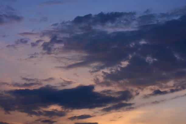 Dramatic sunrise sky photo with multiple colors.