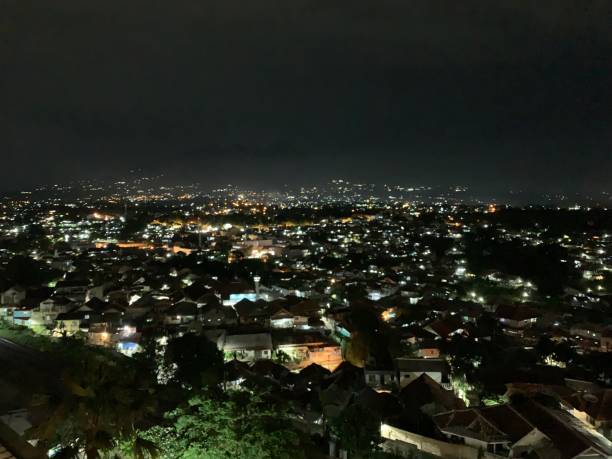 istock Night view of Bogor City, West Java, Indonesia 1444870032