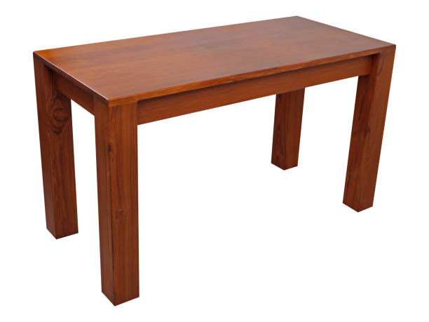 istock Modern teak wooden desk 1444871093
