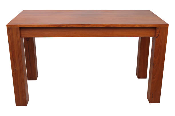 istock Modern teak wooden desk 1444871094