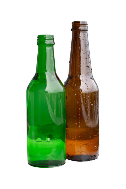 istock Glass bottle isolated on white background. 1444873737