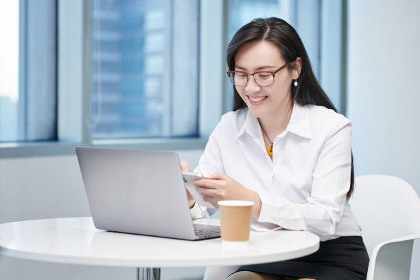 istock Asia Woman Working at Office 1444899889