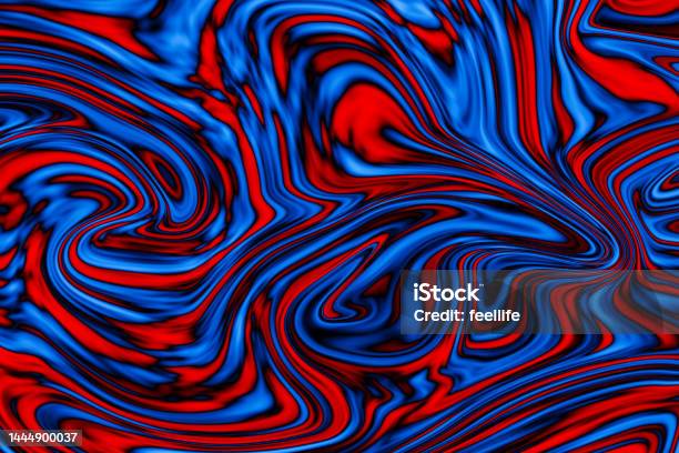Liquid Shapes Abstract Holographic 3d Wavy Background Stock Photo - Download Image Now