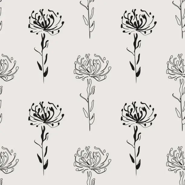 Vector illustration of Essential Floral Seamless Vector Pattern