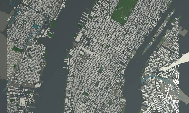 3D illustration of New York mass building
