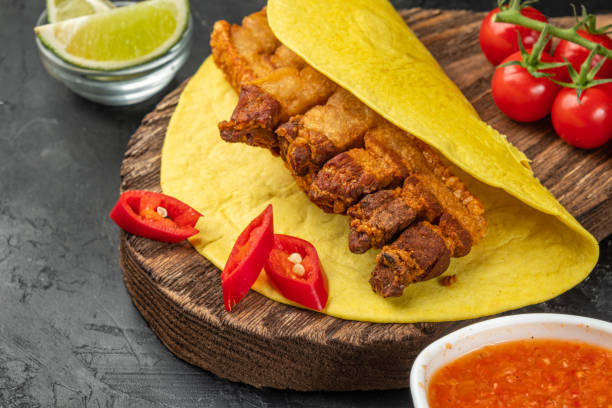 istock Fried pieces of pork belly 1444908379
