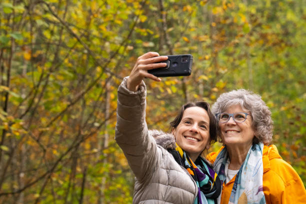 istock Daughter nad mature mother selfie 1444910042