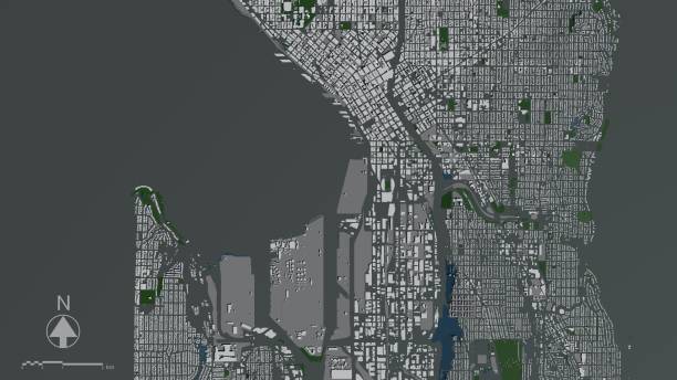istock 3D illustration of Seattle mass building 1444910745