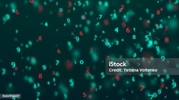 Abstract Matrix Numbers Abstract Matrix Computer Code Dark Background Of Many Numbers Big Data ...