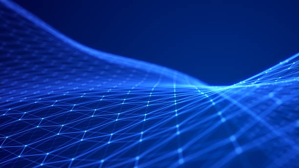 istock Abstract illustration with connected dots and lines. Digital network background. The concept of science, technology. 3D 1444916544