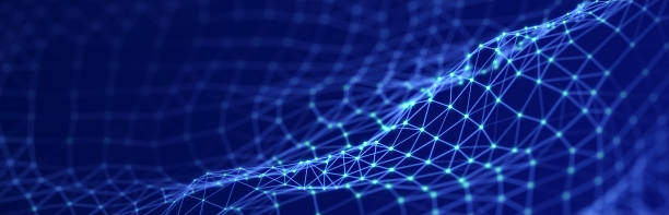 istock Abstract illustration with connected dots and lines. Digital network background. The concept of science, technology. 3D 1444916558