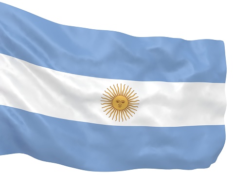 Argentina flag waving