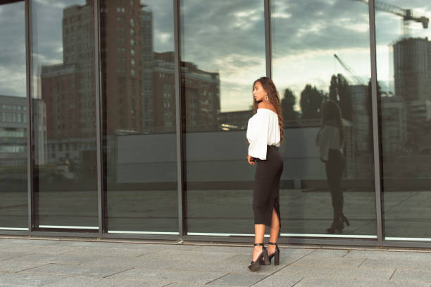 Girl dressed in business style