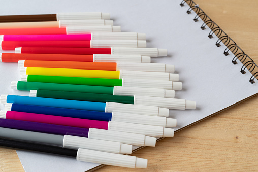 colorful pens