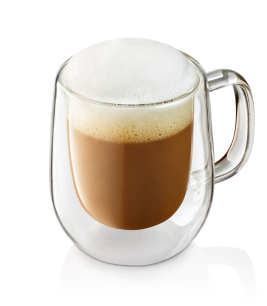 istock cappuccino with milk foam in cup isolated on white 1444928446