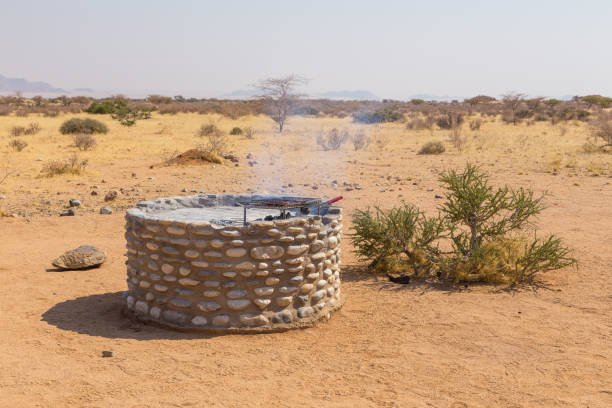 istock Stone grill at the campsite. Solitaire Desert Farm. Namibia. 1444929335