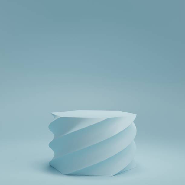 istock 3d rendering display product abstract minimal scene with geometric podium platform. stand for cosmetic products. Stage showcase on pedestal 3d studio. 1444930732