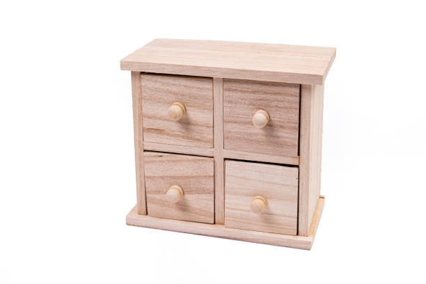 istock Small wooden box with cells isolated on a white background 1444936336