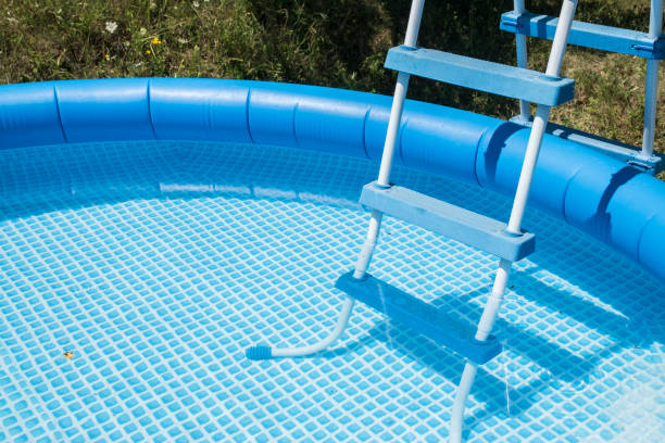 istock Blue family pool closeup 1444937038