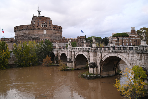 The panoramic view of Rome, Italy.