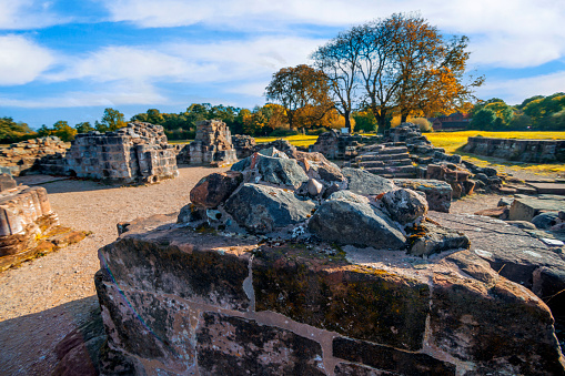 ruins of Bordesley abbey Redditch england uk