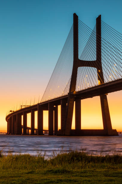 istock Sunrise at Vasco da Gama Bridge 1444945722