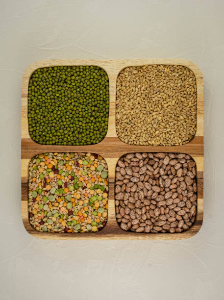 istock close up green ,yellow  peas and beans mix background 1444954517