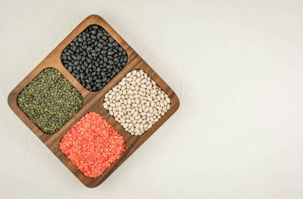 istock close up green ,yellow  peas and beans mix background 1444954544