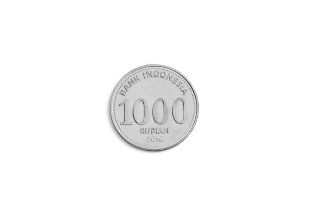 Indonesian coin  rupiah isolated on white background