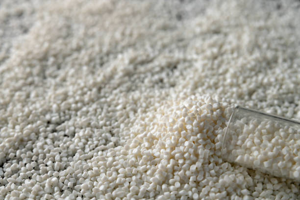 istock Close-up of plastic polymer granules, hand hold Polymer pellet, polymer plastic, compound polymer, Technology product of plastic chemical, green polymer, resin from petrochemical, 1444963880