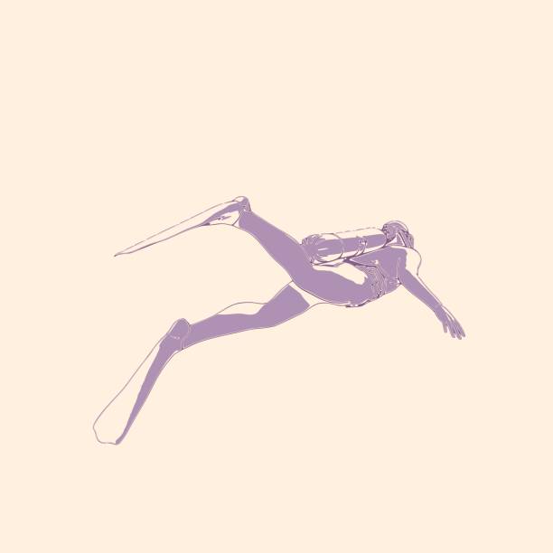 istock Silhouette of scuba diver. Sport and recreation concept 1444964718