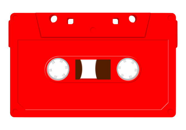 Christmas mix cassette for retro themed holiday party invitation or mix cover. Winter greetings tape with 80s style and Christmas colors Christmas mix cassette for retro themed holiday party invitation or mix cover. Winter greetings tape with 80s style and traditional Christmas colors disco themed party stock illustrations