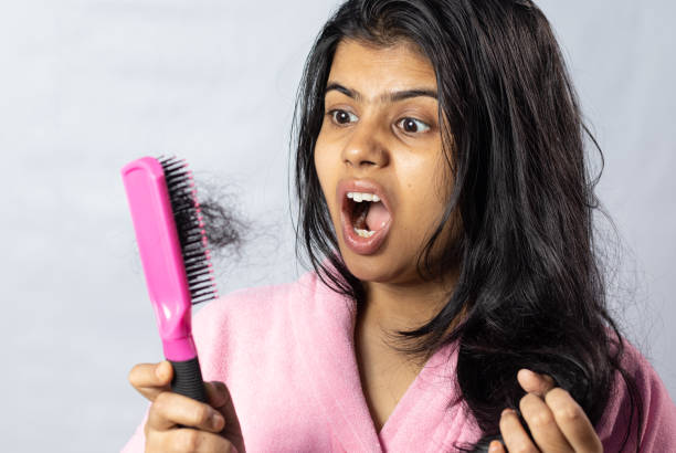 istock Hair problem of indian woman 1444970257