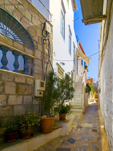 istock Traditional Cobbled Alley in Hydra 1444971577