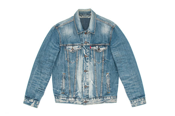 istock Classic  jeans jacket isolated on white background 1444972950