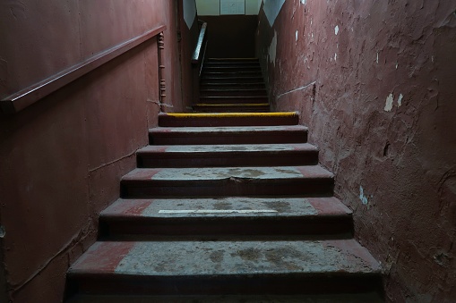 Staircase in the front of a residential building