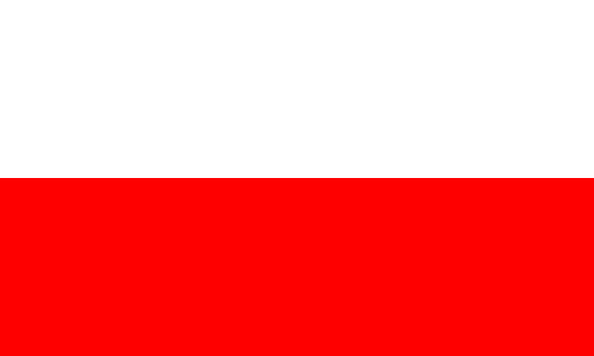 Poland flag with fabric texture. Poland flag is depicted on a sports cloth fabric with many folds. Sport team banner
