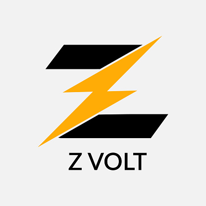 Z volt Abstract Z letter modern initial Tech logo design
