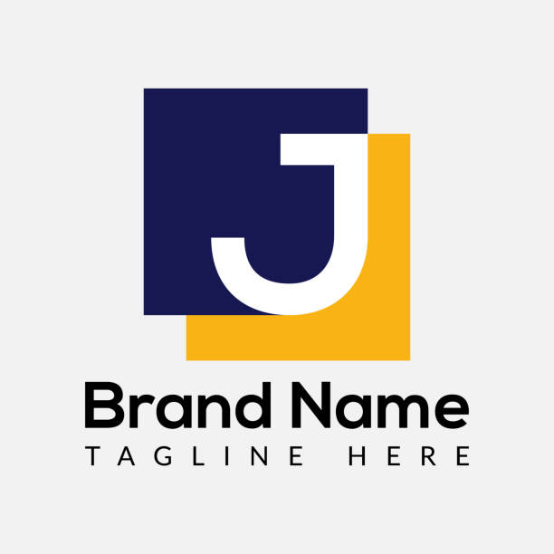 Abstract J letter modern initial lettermarks logo design Abstract J letter modern initial lettermarks logo design blue letter i stock illustrations
