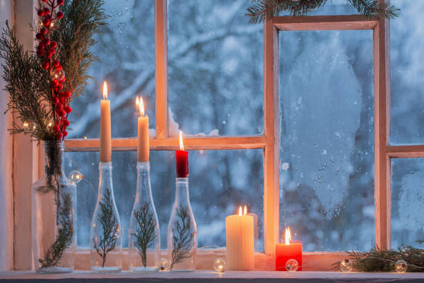 istock christmas decor on background old wooden  window 1444985752