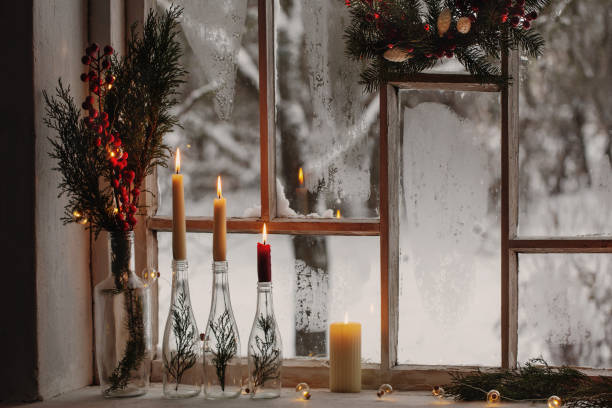 istock christmas decor on background old wooden  window 1444985753